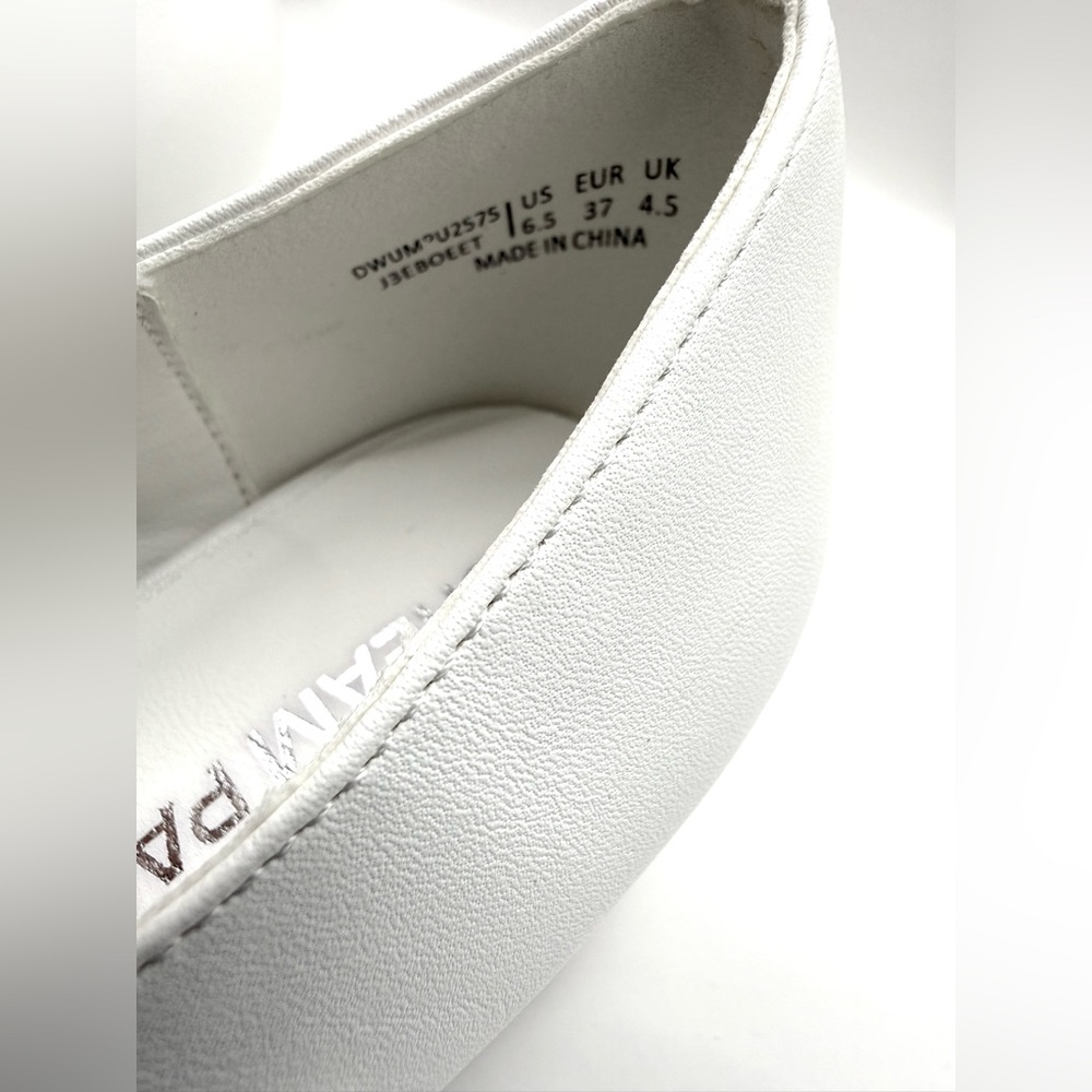 Dream Pairs Women’s Mary Jane Dress Shoes White/Black Cap Toe Sz 6.5 New In Box - Picture 4 of 7